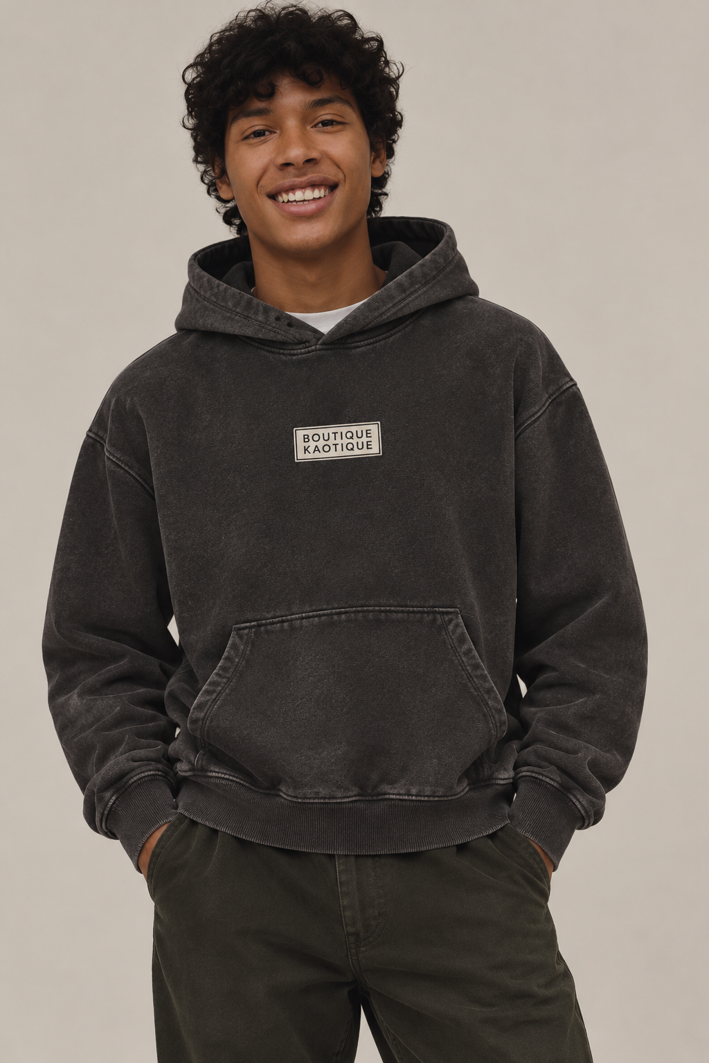 After Hours Hoodie – Washed Charcoal Organic Cotton Hoodie