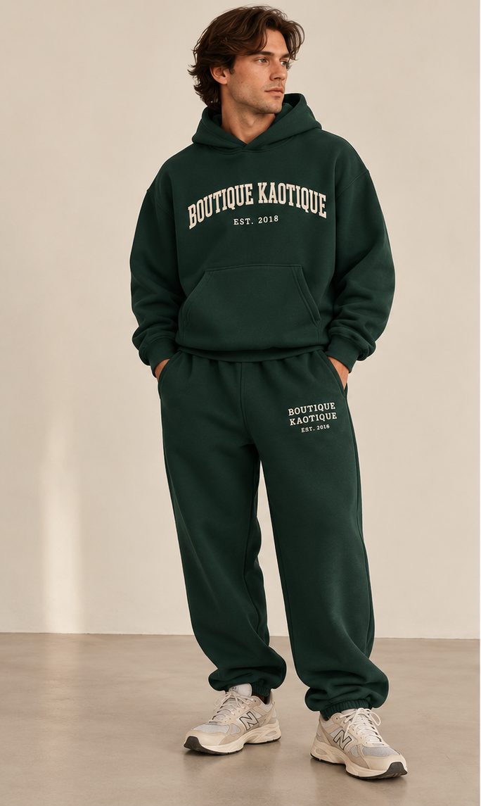 Campus Kaos Bottle Green Organic Cotton Sweatpants