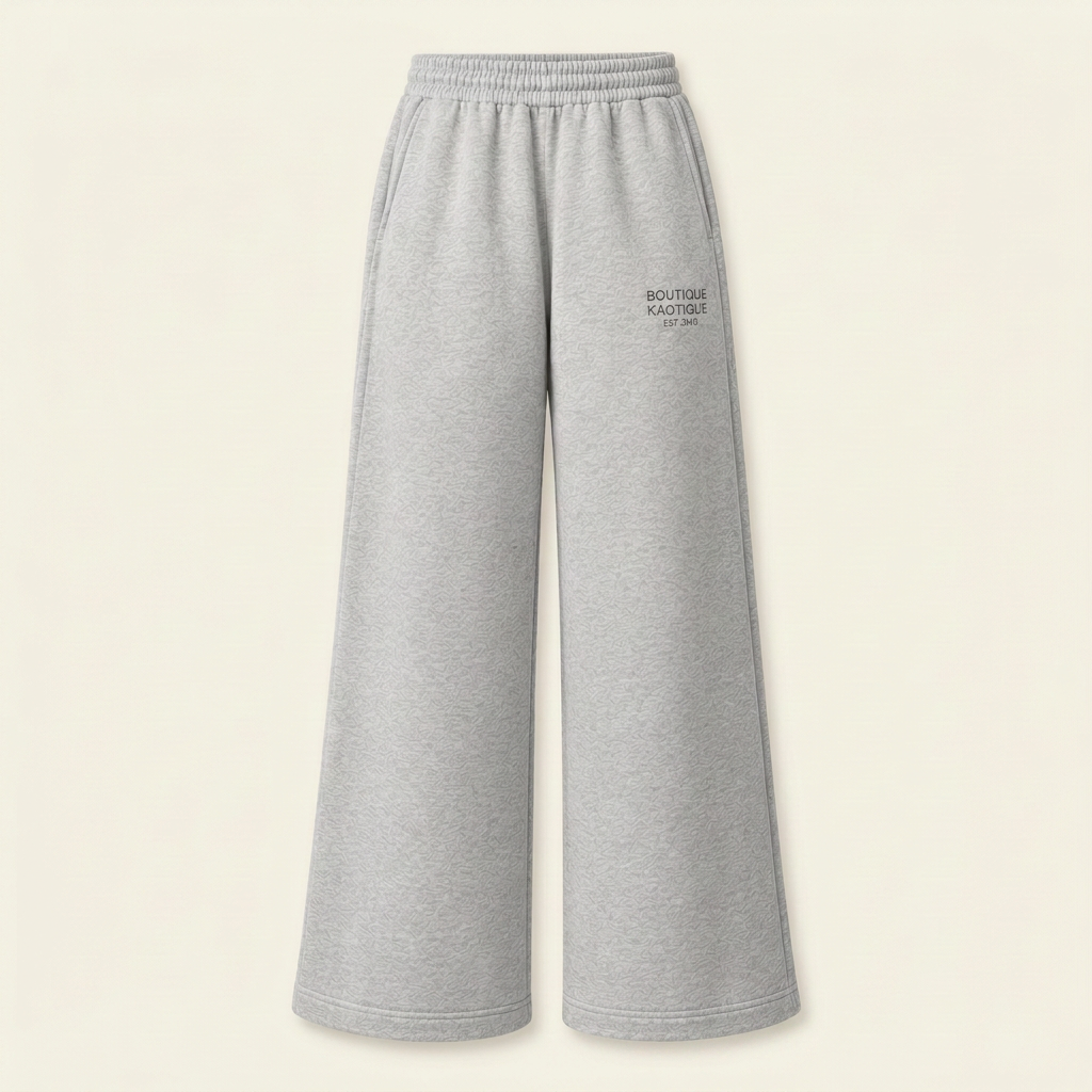 BoKa Classic Wide-Leg Sweatpants – Heather Grey
