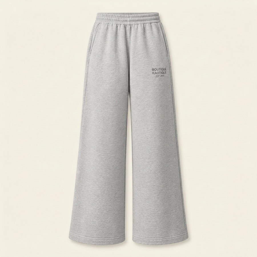 BoKa Classic Wide-Leg Sweatpants – Heather Grey