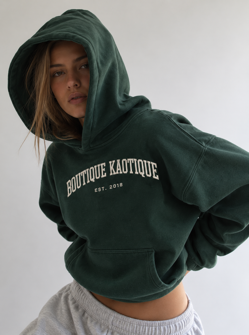 Campus Kaos Bottle Green Organic Cotton Hoodie