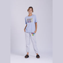 Load image into Gallery viewer, Hidden Ghosts Serene Blue Organic Cotton T-Shirt.
