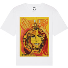 Load image into Gallery viewer, Rewind Mother Nature White Organic Cotton T-shirt.
