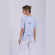 Load image into Gallery viewer, Hidden Ghosts Serene Blue Organic Cotton T-Shirt.
