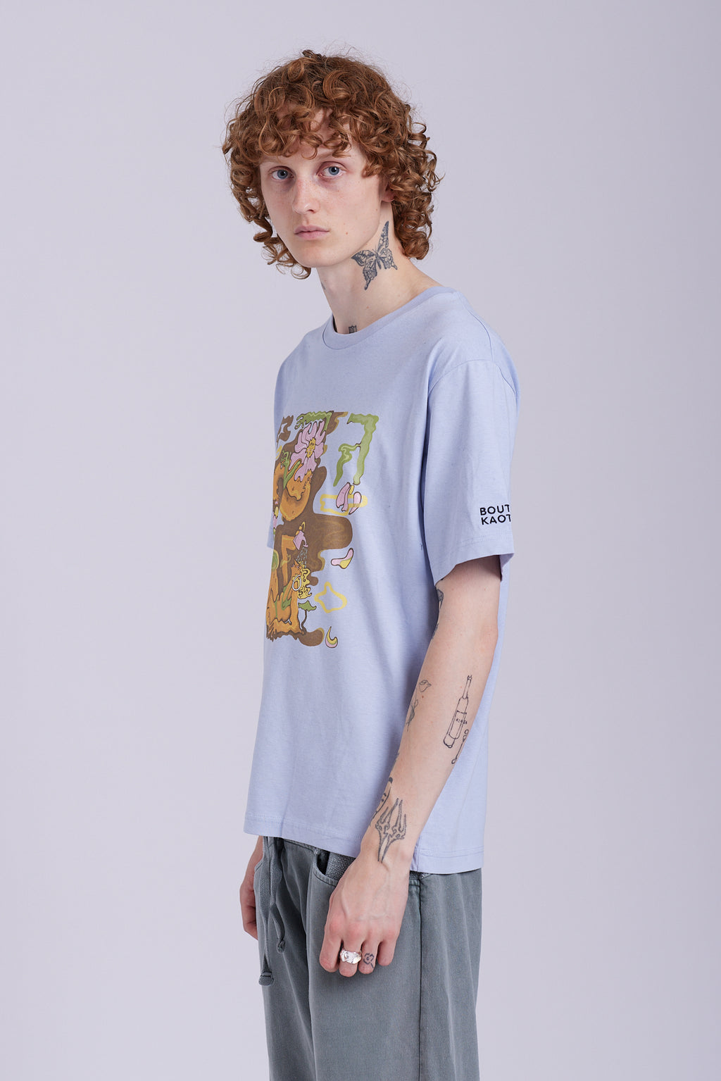 Groovy Nature Serene Blue Organic Cotton T-Shirt.