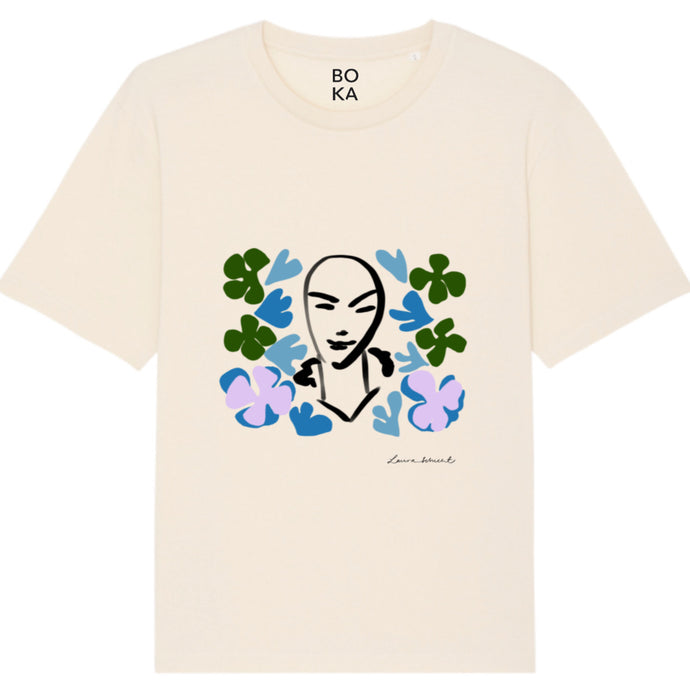 Surrounded by Flowers Organic Cotton T-Shirt.