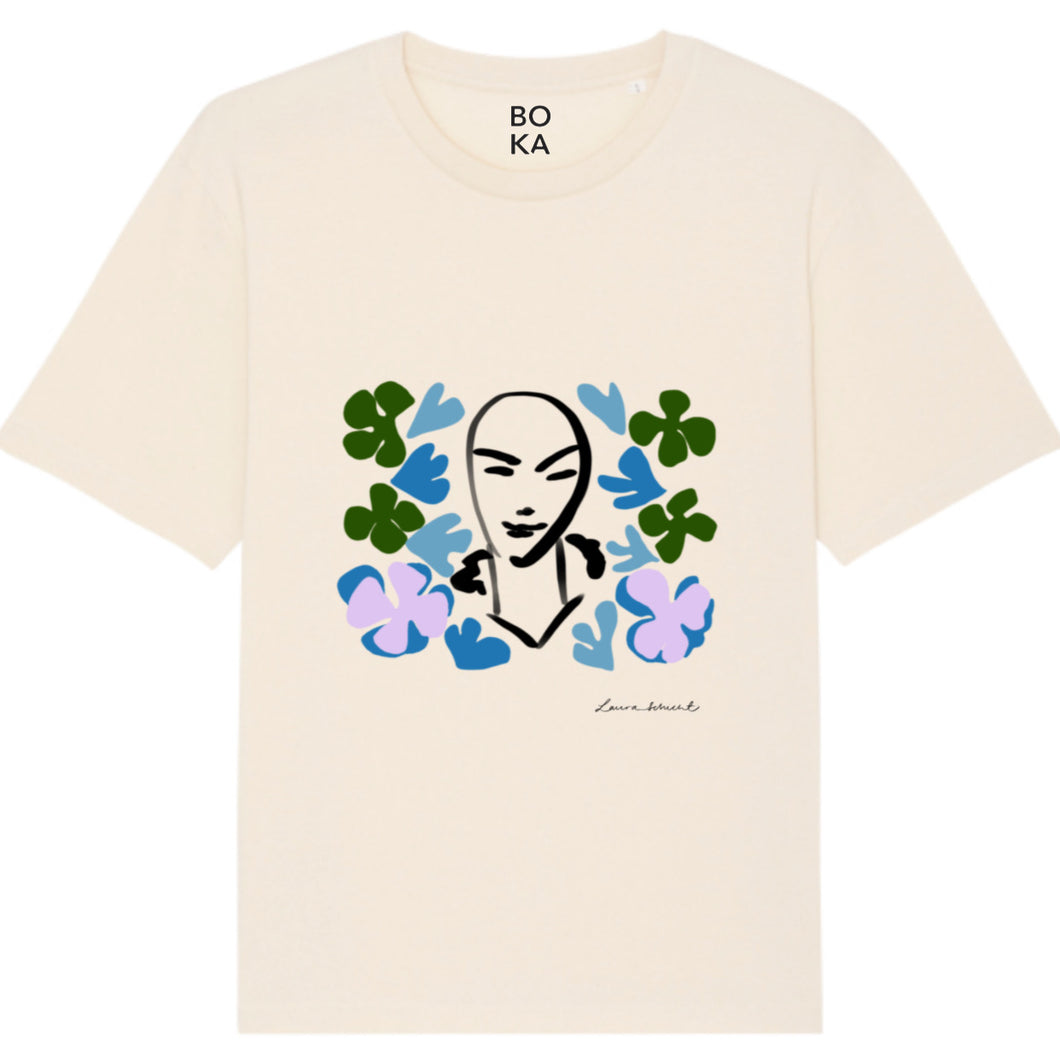 Surrounded by Flowers Organic Cotton T-Shirt.