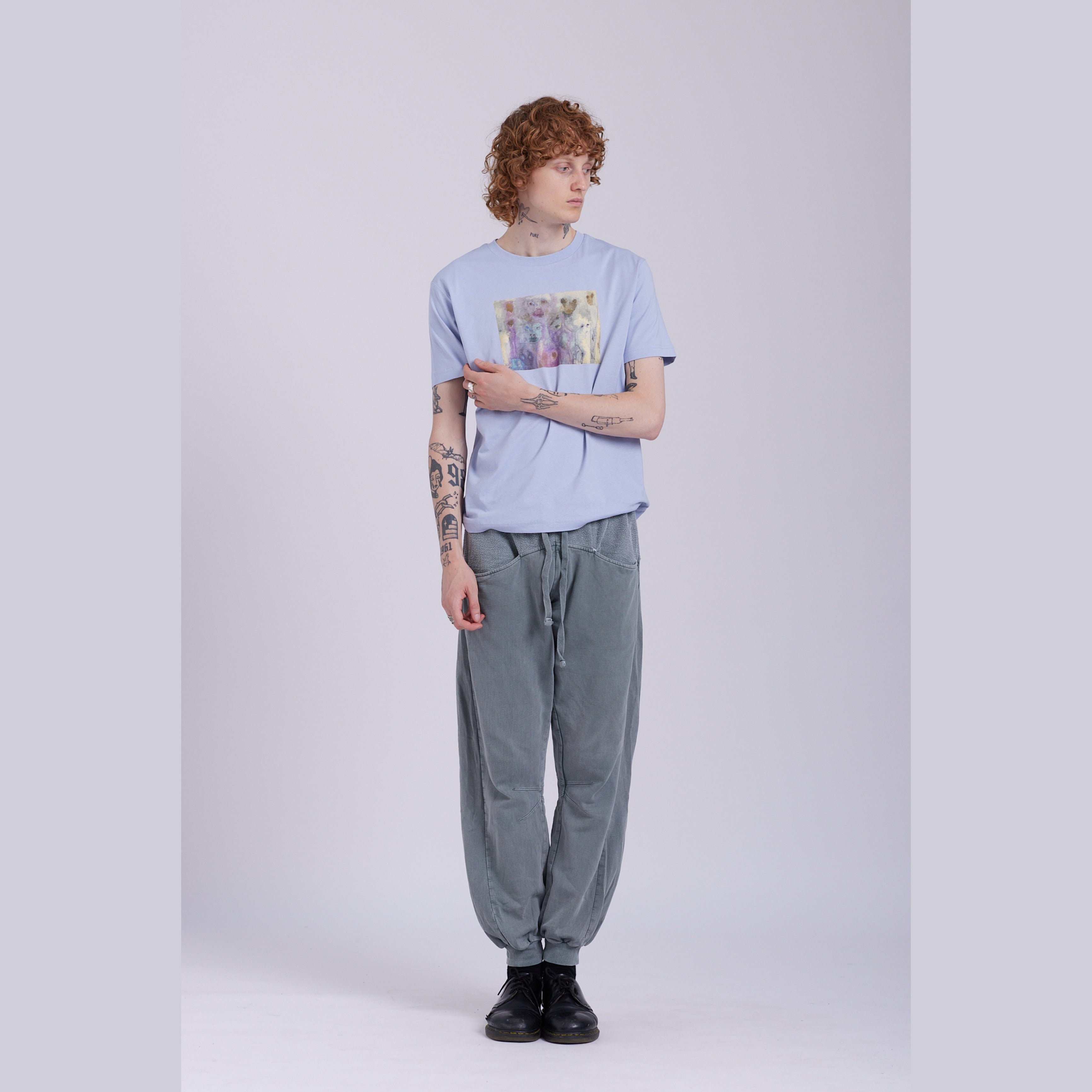 Hidden Ghosts Serene Blue Organic Cotton T-Shirt.